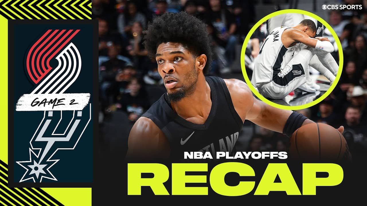 Trail Blazers take down Spurs in Game 2, Victor Wembanyama exits with concussion | 2026 NBA Playoffs