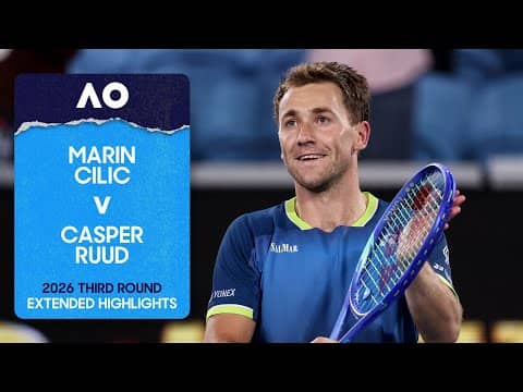 Marin Cilic v Casper Ruud Extended Highlights | Australian Open 2026 Third Round