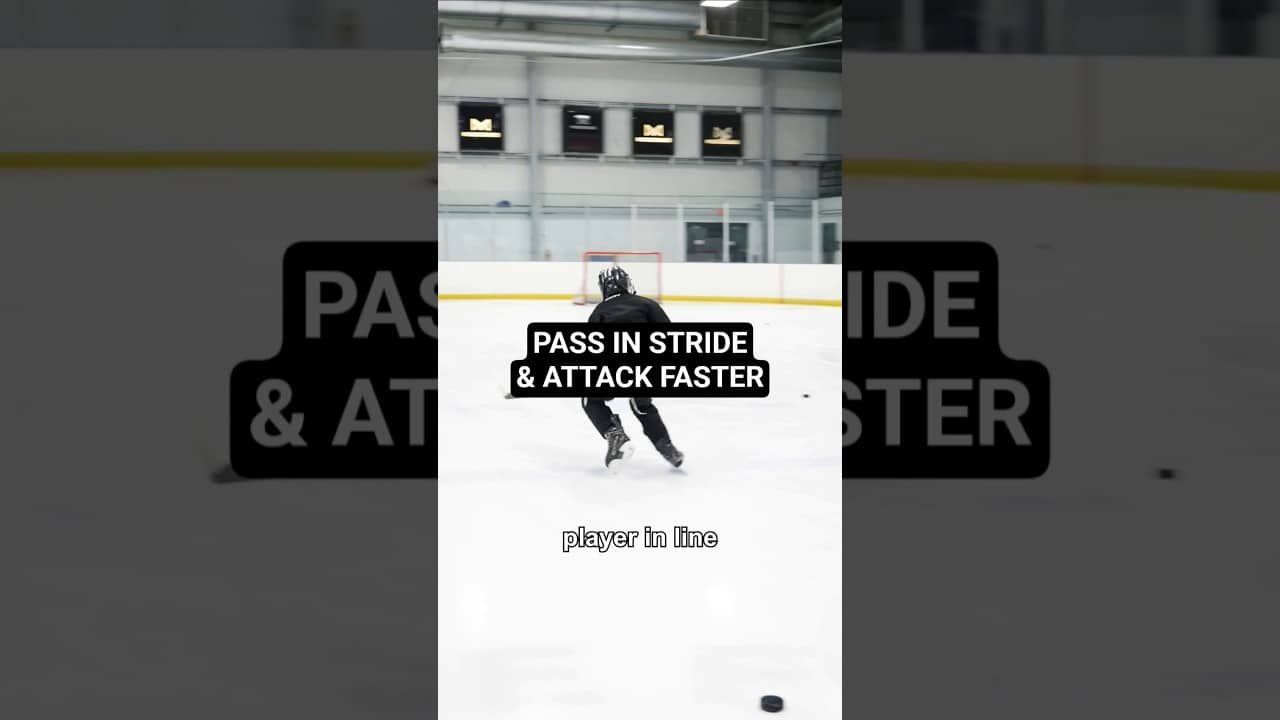 PASS IN STRIDE & ATTACK FASTER #hockeycoaching #hockeytraining