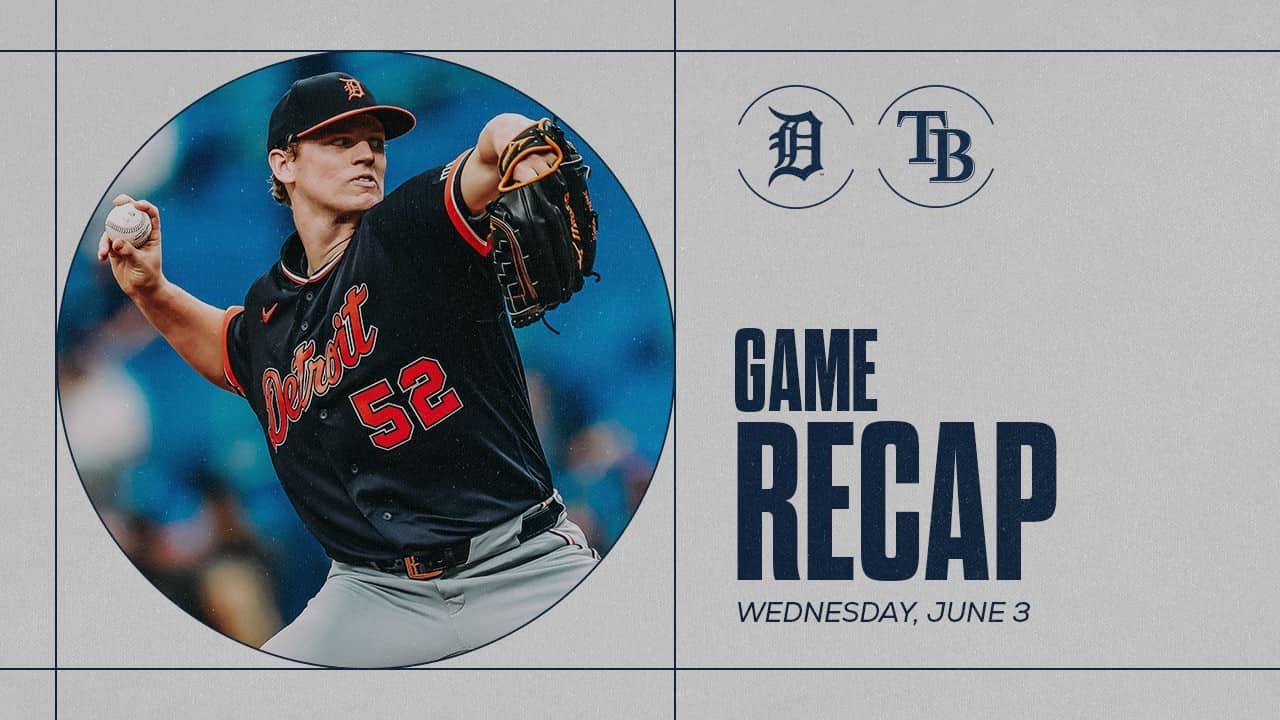 Game Highlights: Melton Tosses 8 Innings, Tigers Sweep the Rays in Tampa | 6/3/26