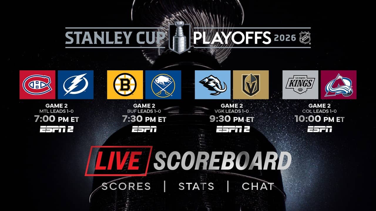 👉 LIVE Stanley Cup Playoffs Round 1 Scoreboard & Chat  4/21 🏒🔥