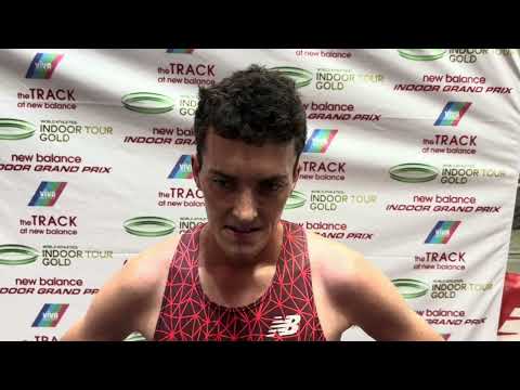 Graham Blanks after going for it in the 3k at NB Indoor GP