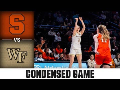 Syracuse vs. Wake Forest Condensed Game | 2025-26 ACC Women’s Basketball