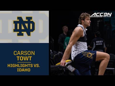 Notre Dame's Carson Towt Has A Monster Double Double In Win Over Idaho