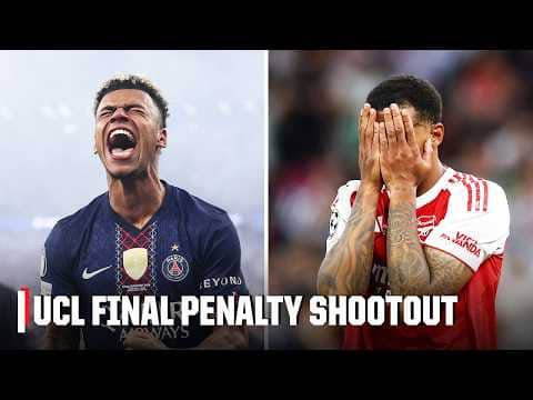 FULL PENALTY SHOOTOUT 🍿 PSG vs. Arsenal UEFA Champions League Final | ESPN FC