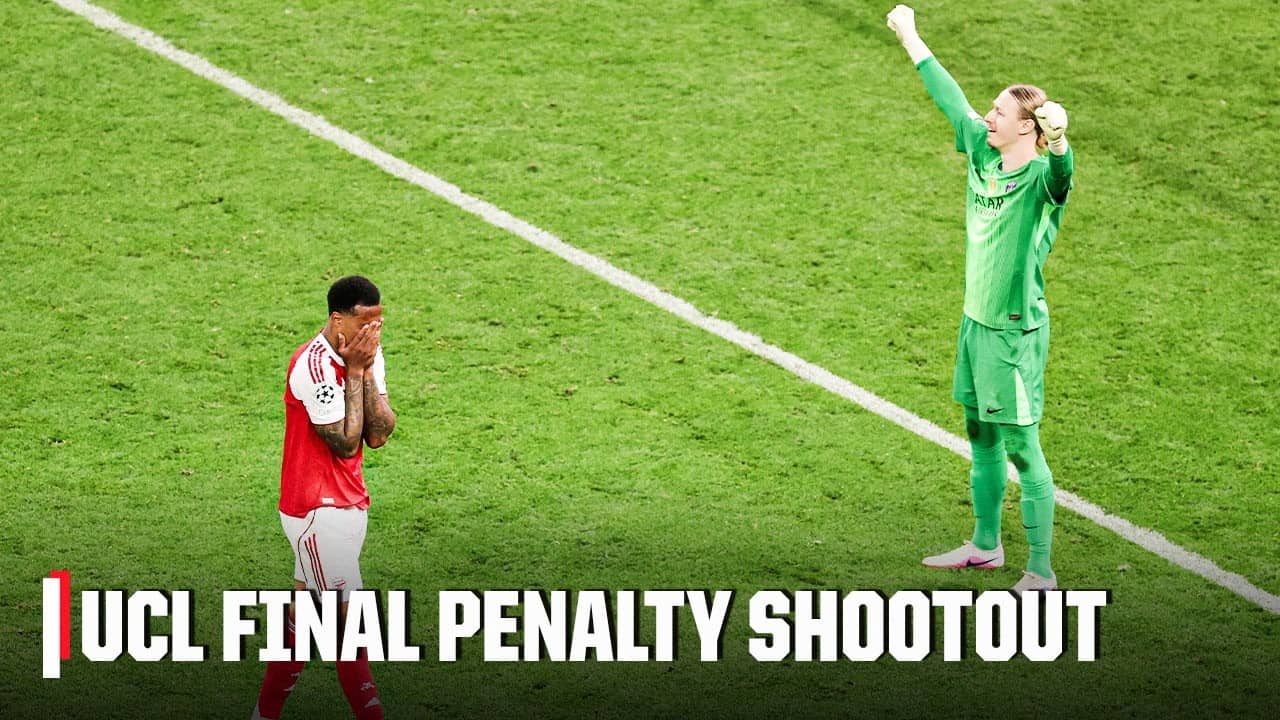 FULL PENALTY SHOOTOUT 🍿 PSG vs. Arsenal UEFA Champions League Final | ESPN FC