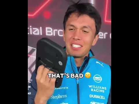 Alex Albon gave it his best during the grip strength challenge in Vegas last year 😅💪