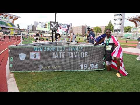 Tate Taylor Breaks High School 200m National Record AGAIN in 19.94 | USATF U20 Championships