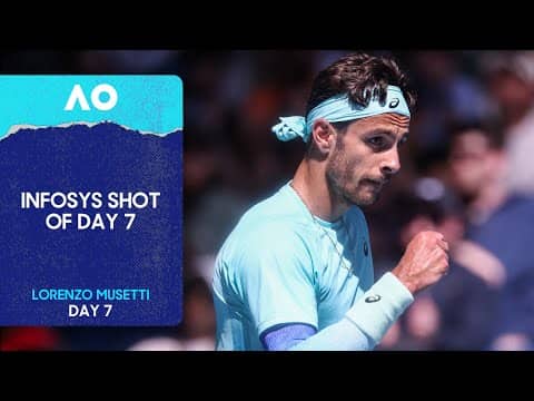 Madness from Musetti! | Infosys Shot of Day 7 | Australian Open 2026