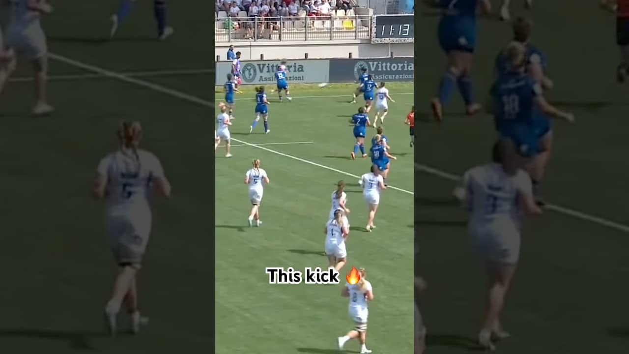 A bit of football from Ellie Kildunne against Italy 🤌 | #englandrugby #redroses