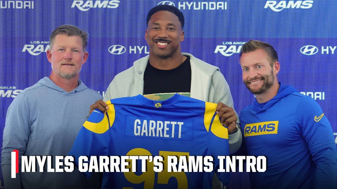 Myles Garrett Rams introduction: L.A.'s WINNING CULTURE & more [FULL PRESS CONFERENCE] | NFL on ESPN