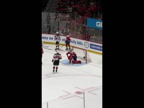 Luke Hughes with a Short Goal vs. Washington Capitals