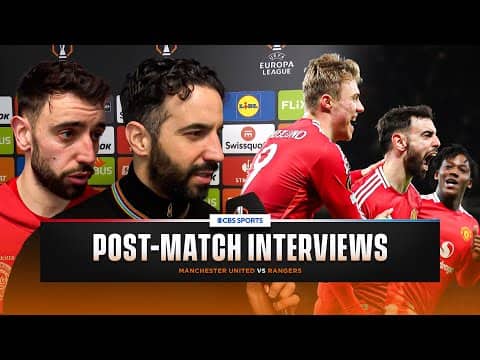 Bruno Fernandes & Ruben Amorim react to Man Utd's LAST-GASP winner vs Rangers | Post-Match IV