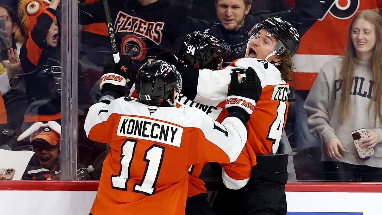 PORTER MARTONE has NHL goal #1 and it's an OT WINNER!!