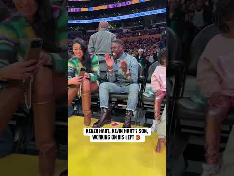 Cute moment Kevin Hart’s son showed off his skills courtside 🏀