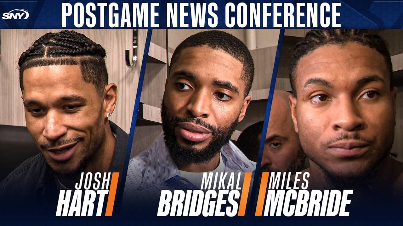 Knicks locker room reaction after handedly completing sweep of 76ers with 144-114 win in Philly