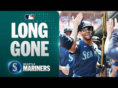 UPPER DECK! 😳 Julio Rodríguez DEMOLISHES this baseball to give the Mariners an early lead! 🔱