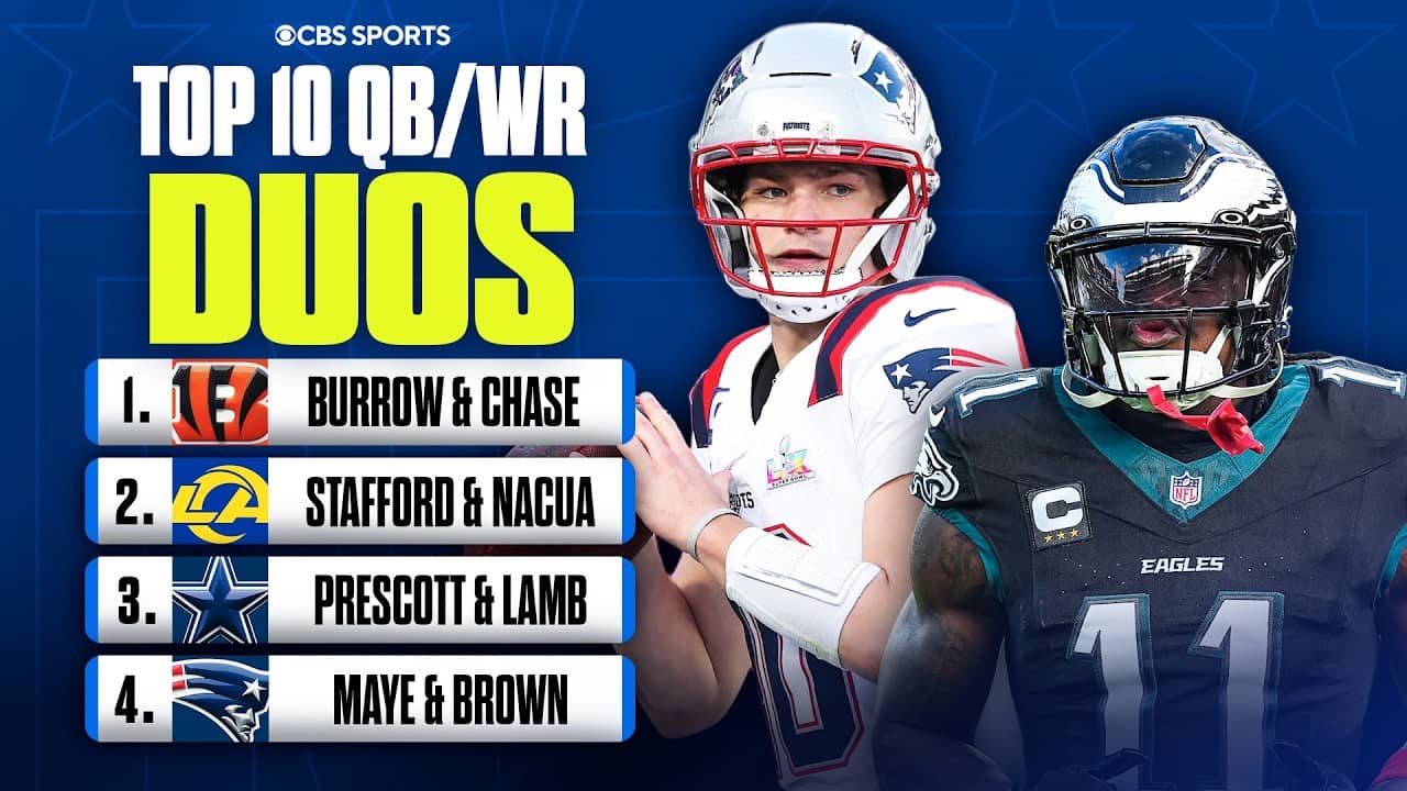 Top 10 NFL QB/WR duos entering 2026 AFTER AJ BROWN TRADE