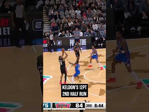 KJ IS COOKING 🔥  #spurs #nba #keldonjohnson