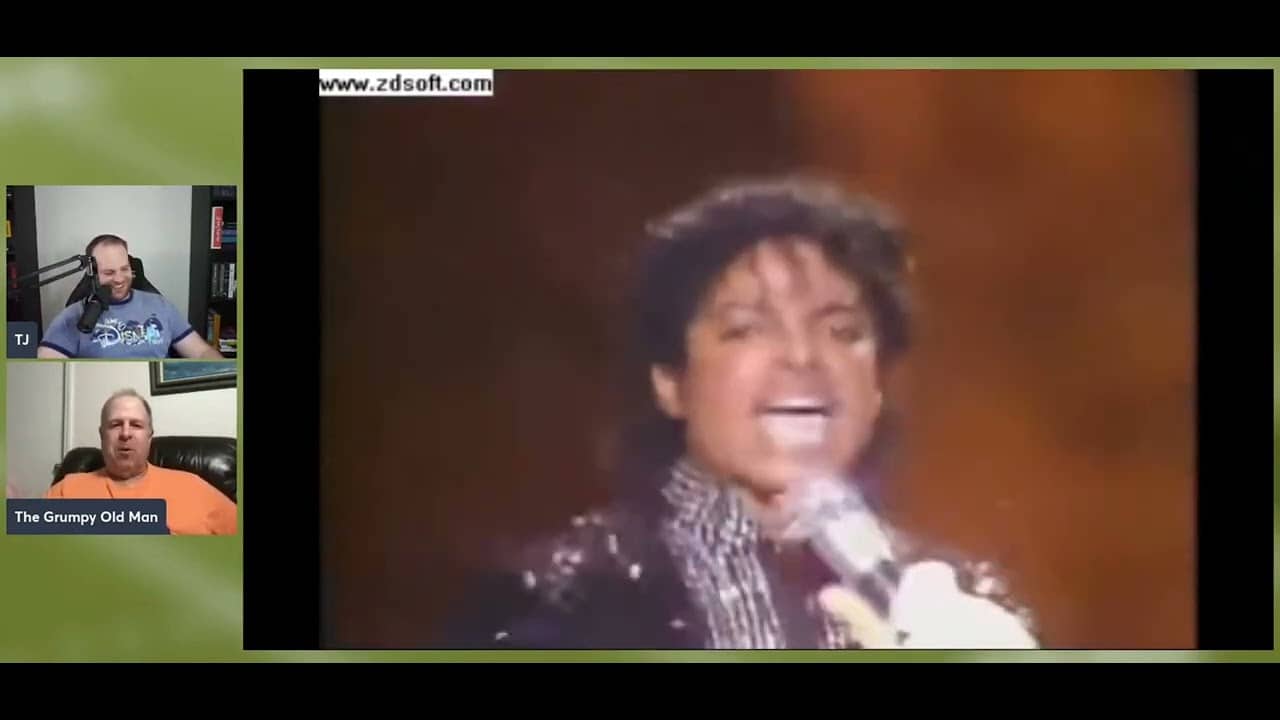 The moonwalk makes the guys forget their on a podcast. TJ and the Grumpy Old Man Clips
