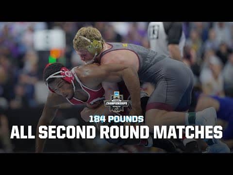184 pound 2nd round (all 8 matches) 2025 NCAA wrestling championships