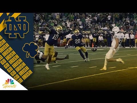 Notre Dame returns blocked punt for touchdown in front of ELECTRIC crowd vs. Texas A&M | NBC Sports