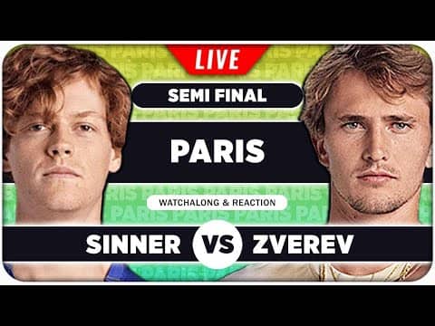SINNER vs ZVEREV • ATP Paris 2025 SF • LIVE Tennis Watchalong