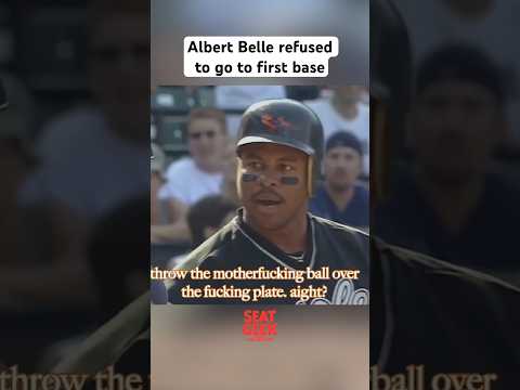 Albert Belle gets hit by a pitch but doesn’t want to go to first base, a breakdown #mlb #baseball