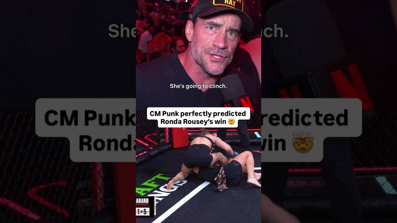 CM Punk perfectly predicted Ronda Rousey’s win 🤯 #mma #mixedmartialarts #rondarousey