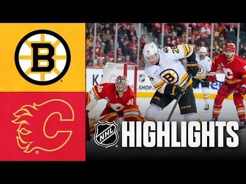 Bruins vs. Flames | NHL Highlights | December 29, 2025