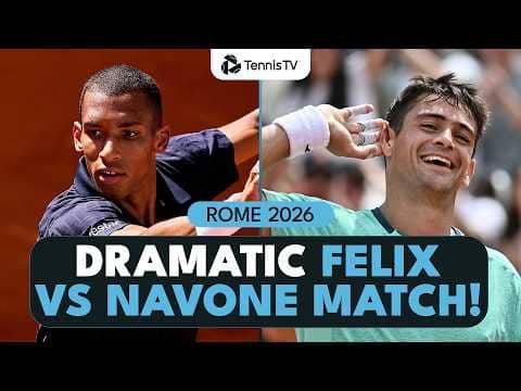 Cramping Drama! EPIC Auger-Aliassime vs Navone Match! | Rome 2026 Highlights