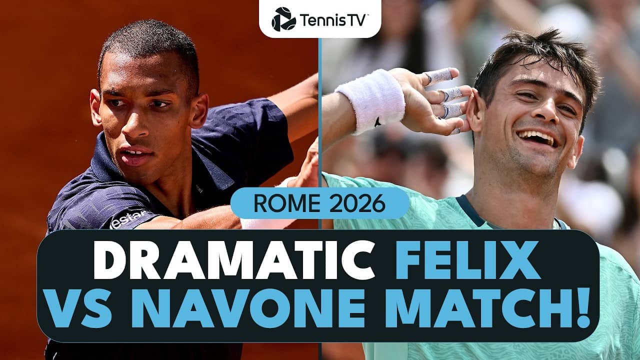 Cramping Drama! EPIC Auger-Aliassime vs Navone Match! | Rome 2026 Highlights