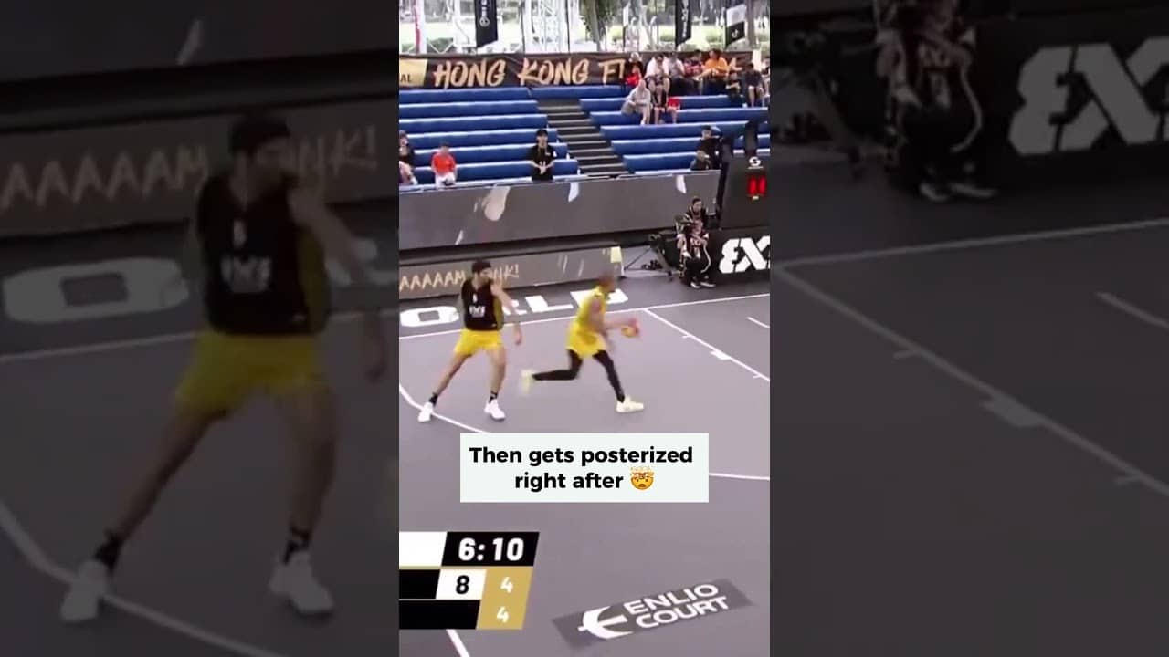 Rule #1: Never turn your back on your opponent 😭 Via: FIBA3x3 #3x3basketball
