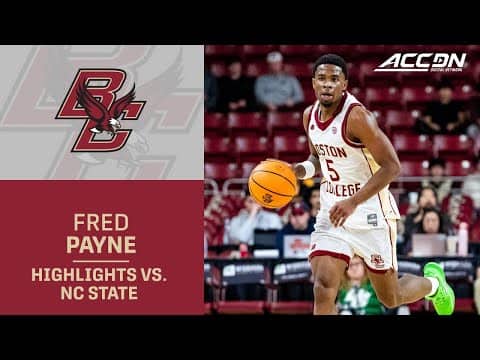 Boston College's Fred Payne Highlights vs. NC State