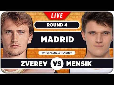 ZVEREV vs MENSIK • ATP Madrid 2026 • LIVE Tennis Watchalong