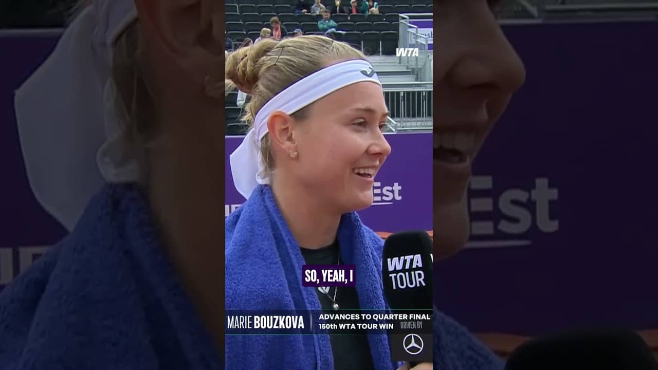 Marie Bouzkova advances to the quarterfinals in Strasbourg as Oliynykova is forced to retire 💚 #IS26