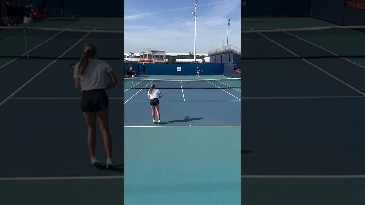 How good is the Mirra Andreeva serve? Miami Open practice #wta #wtatennis #wtatour #wta2026 #tennis