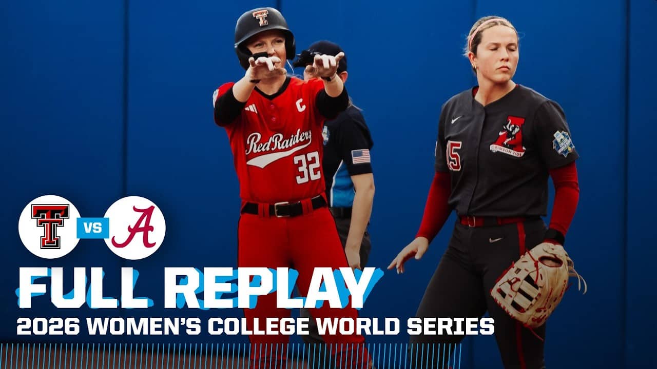 Texas Tech vs. Alabama: 2026 Women's College World Series (Semi #1) | FULL REPLAY