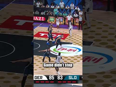 Problem with the net? Luka fixed it the only way he knows 😎 #EuroBasket