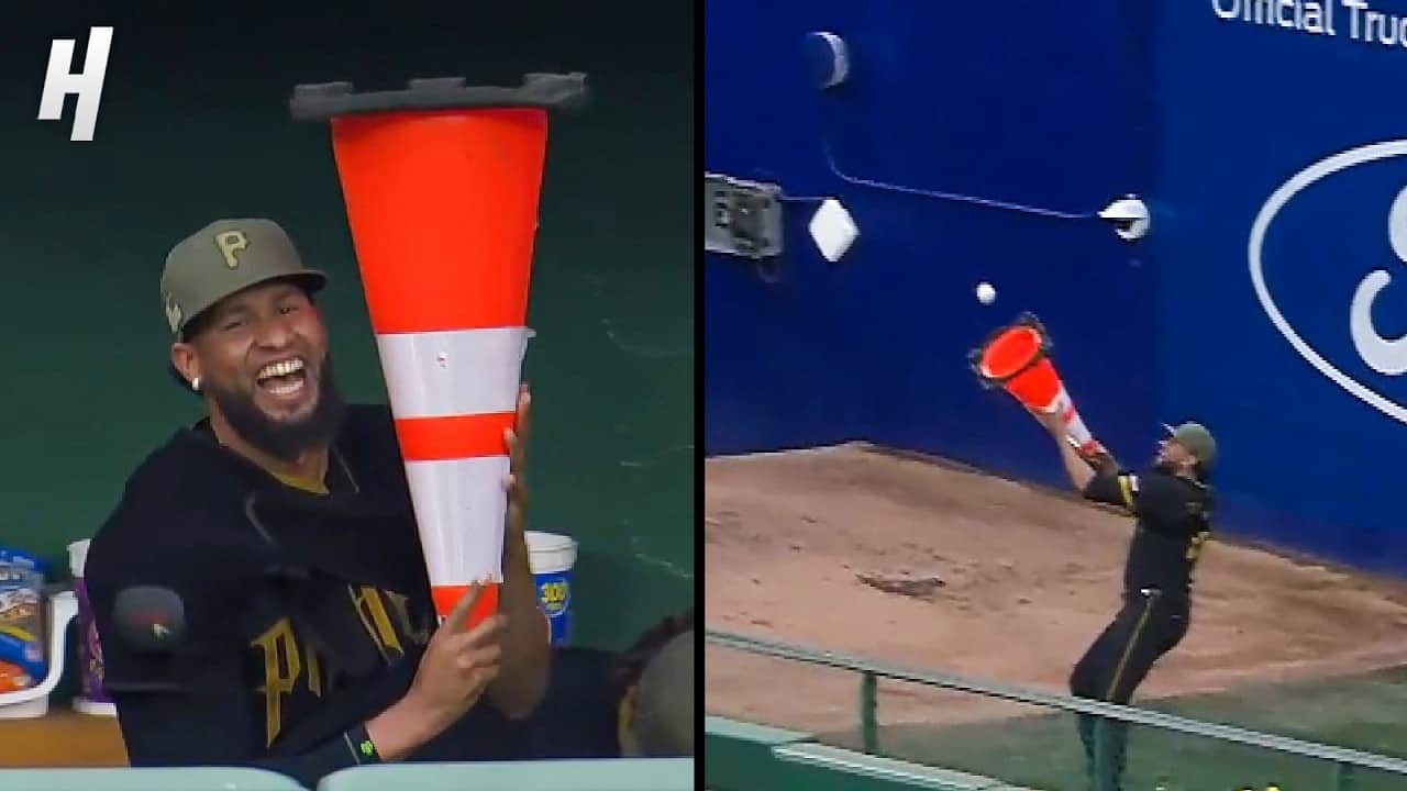 Yohan Ramirez caught a HOMER BALL in a CONE ðŸ˜