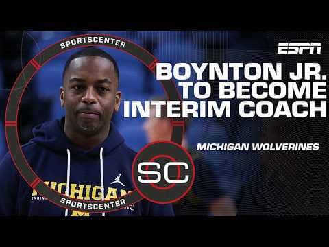 Michigan assistant Mike Boynton Jr. to become interim coach 🚨 | SportsCenter