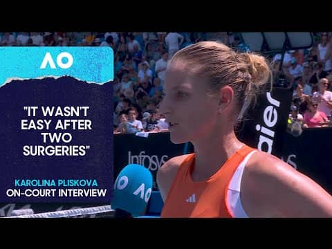 Karolina Pliskova On-Court Interview | Australian Open 2026 First Round