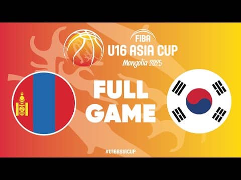 LIVE - Mongolia v Korea | FIBA U16 Asia Cup 2025 | Group Phase