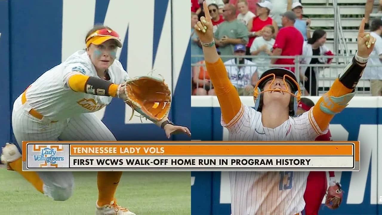 Diving catch, walk-off HR send Tennessee softball to WCWS semis