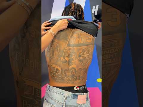 Check out Hamlin’s back tattoo of his teammates 😮‍💨🔥