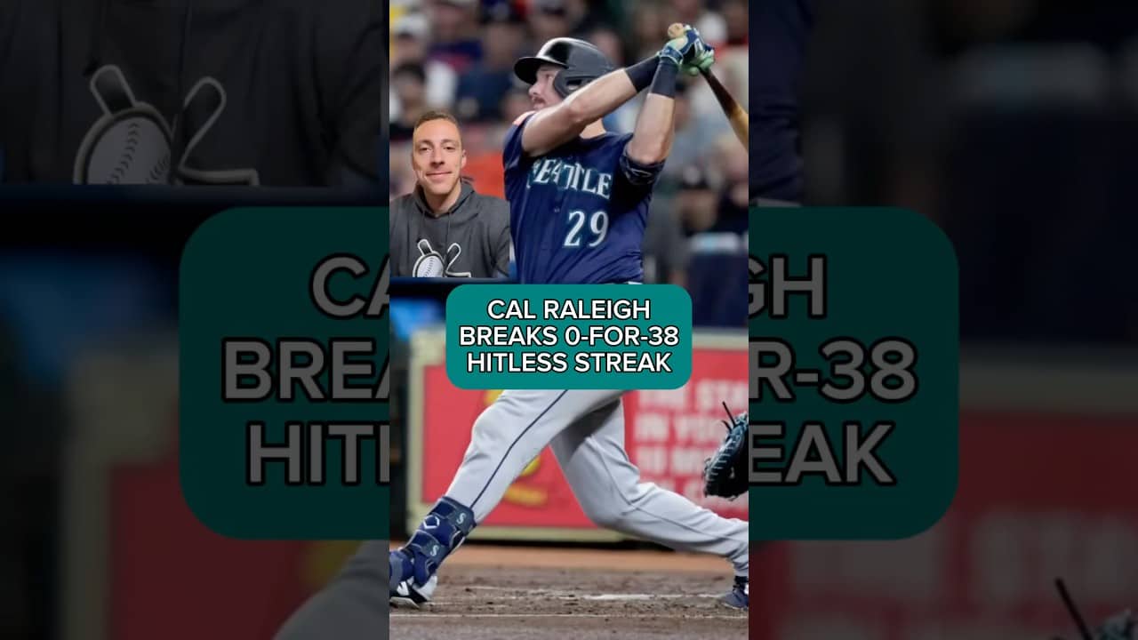 CAL RALEIGH BREAKS 0-FOR-38 HITLESS STREAK