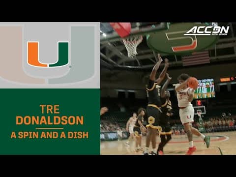 Miami's Tre Donaldson Shows Off His Skills With A Spin and A Dish