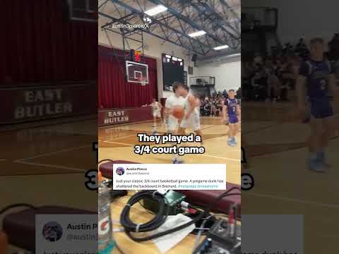 They played a game with only one hoop 🤯 Nebraska high school basketball at its finest 🔥 #shorts