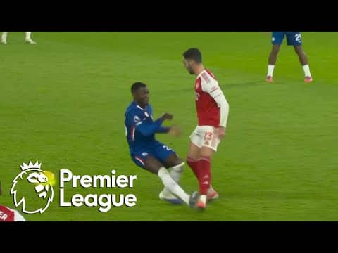 Moises Caicedo sent off for dangerous tackle on Mikel Merino | Premier League | NBC Sports