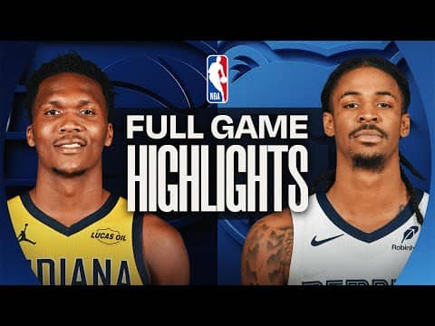 PACERS at GRIZZLIES | FULL GAME HIGHLIGHTS | October 25, 2025